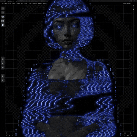 Girl glitch shrine animation